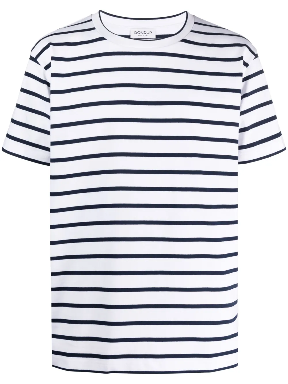 DONDUP playera con cuello redondo y motivo de rayas | blanco | Image 1