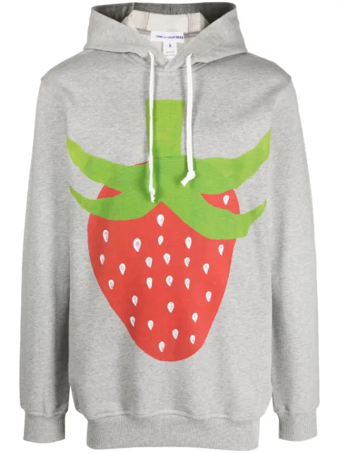Comme Des Garçons Shirt fruit-print cotton hoodie