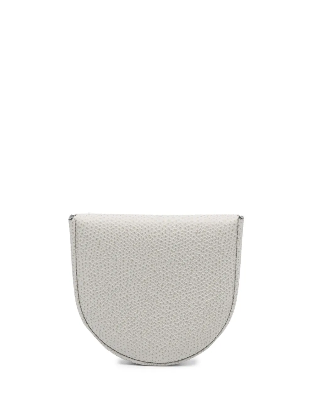 Valextra Tallone Leather Coin Wallet In Grey