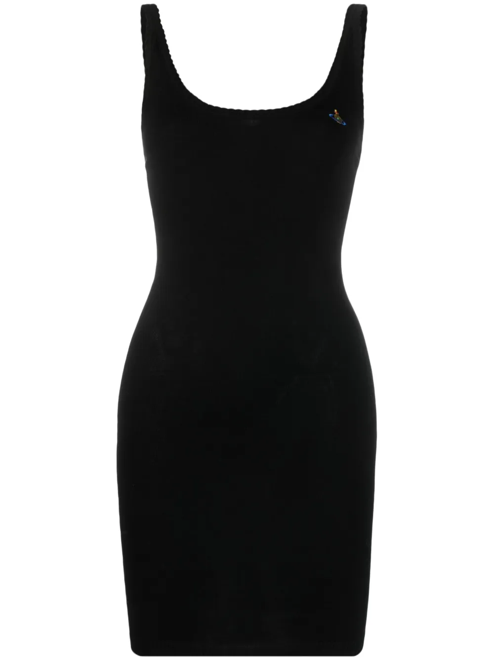 Orb embroidered knitted dress