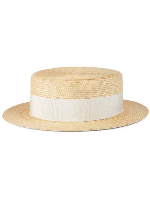 Gucci ribbon-band straw sun hat