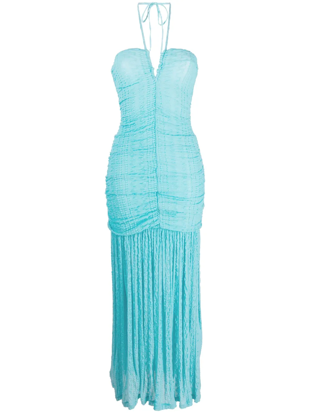 GANNI Neckholder-Minikleid - Blau