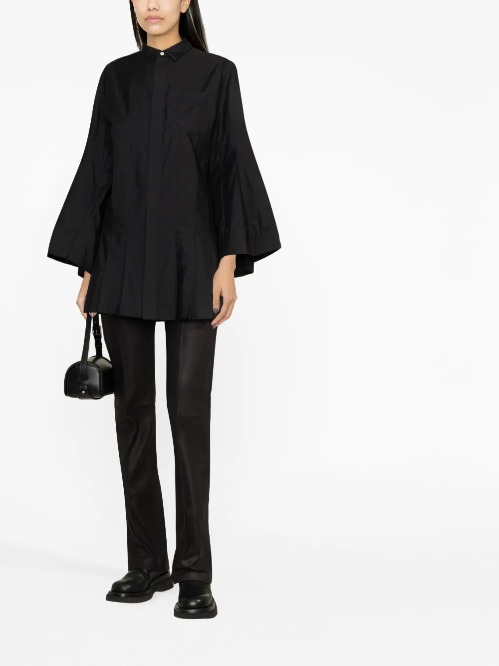 sacai Popeline blouse - Zwart