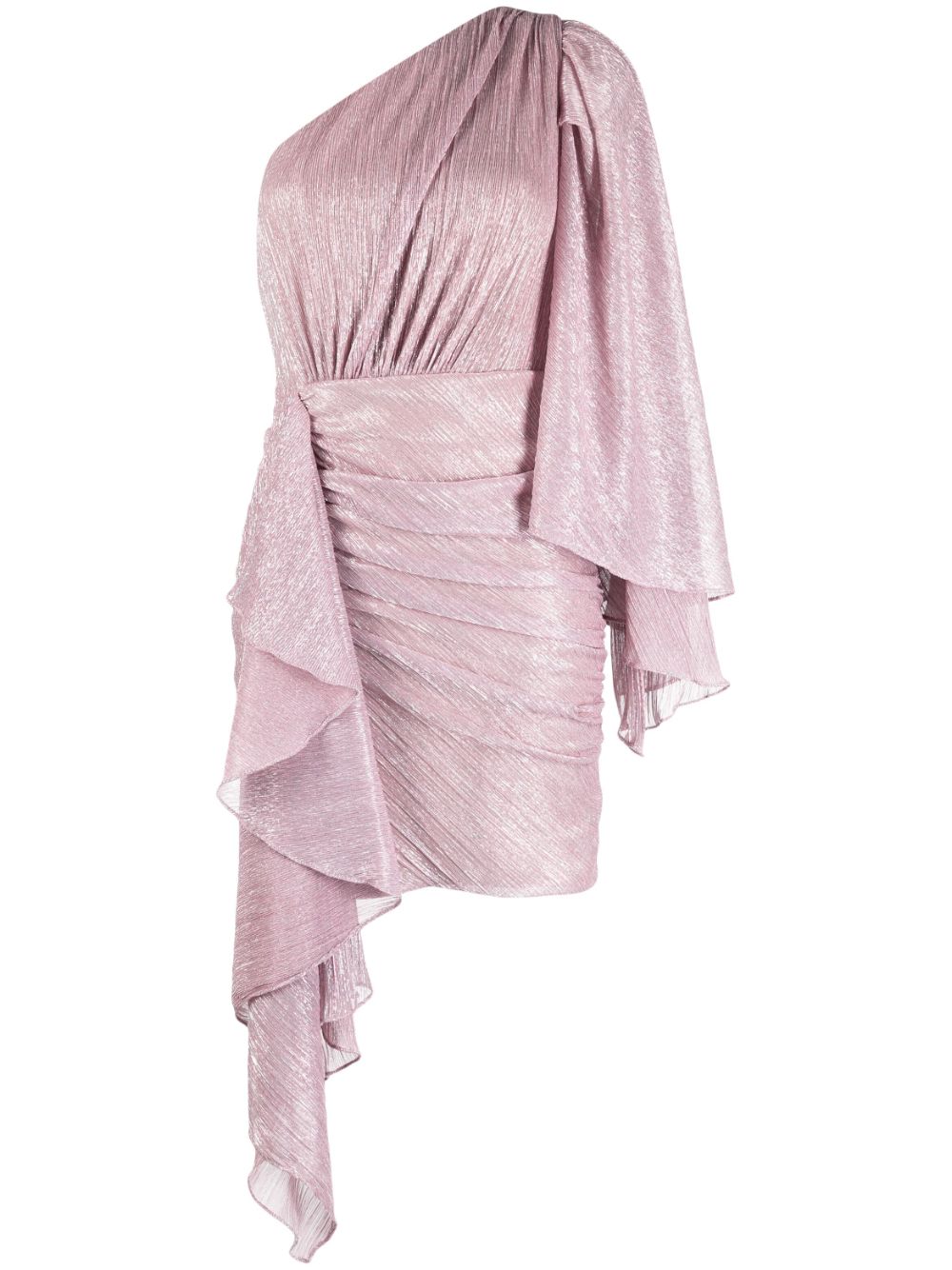 Patbo Women's One-shoulder Metallic Minidress In Blush