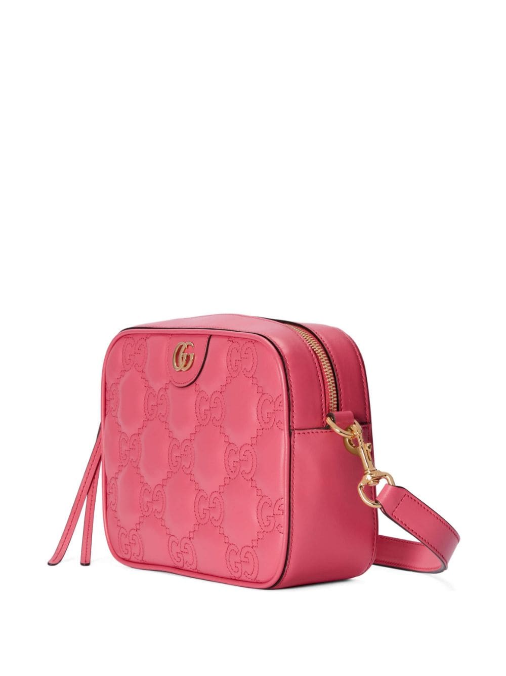 Shop Gucci Gg Matelassé Shoulder Bag In 8550 핑크