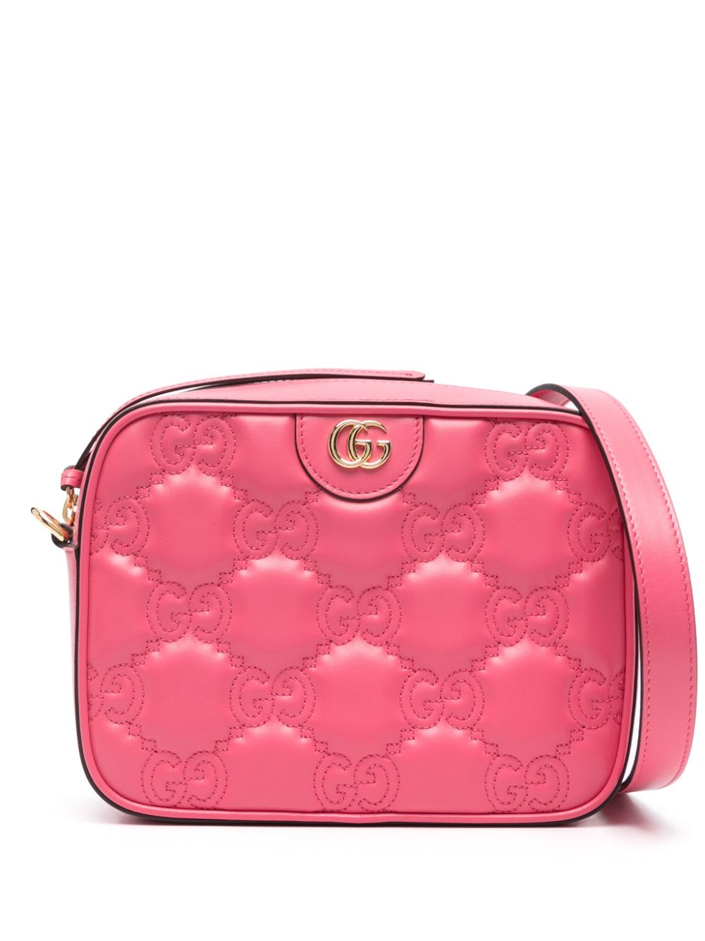 Gucci small GG matelassé shoulder bag - Pink