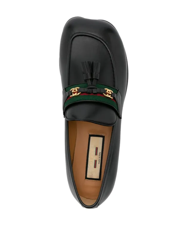 GUCCI ウェブ インターロッキング G ローファー