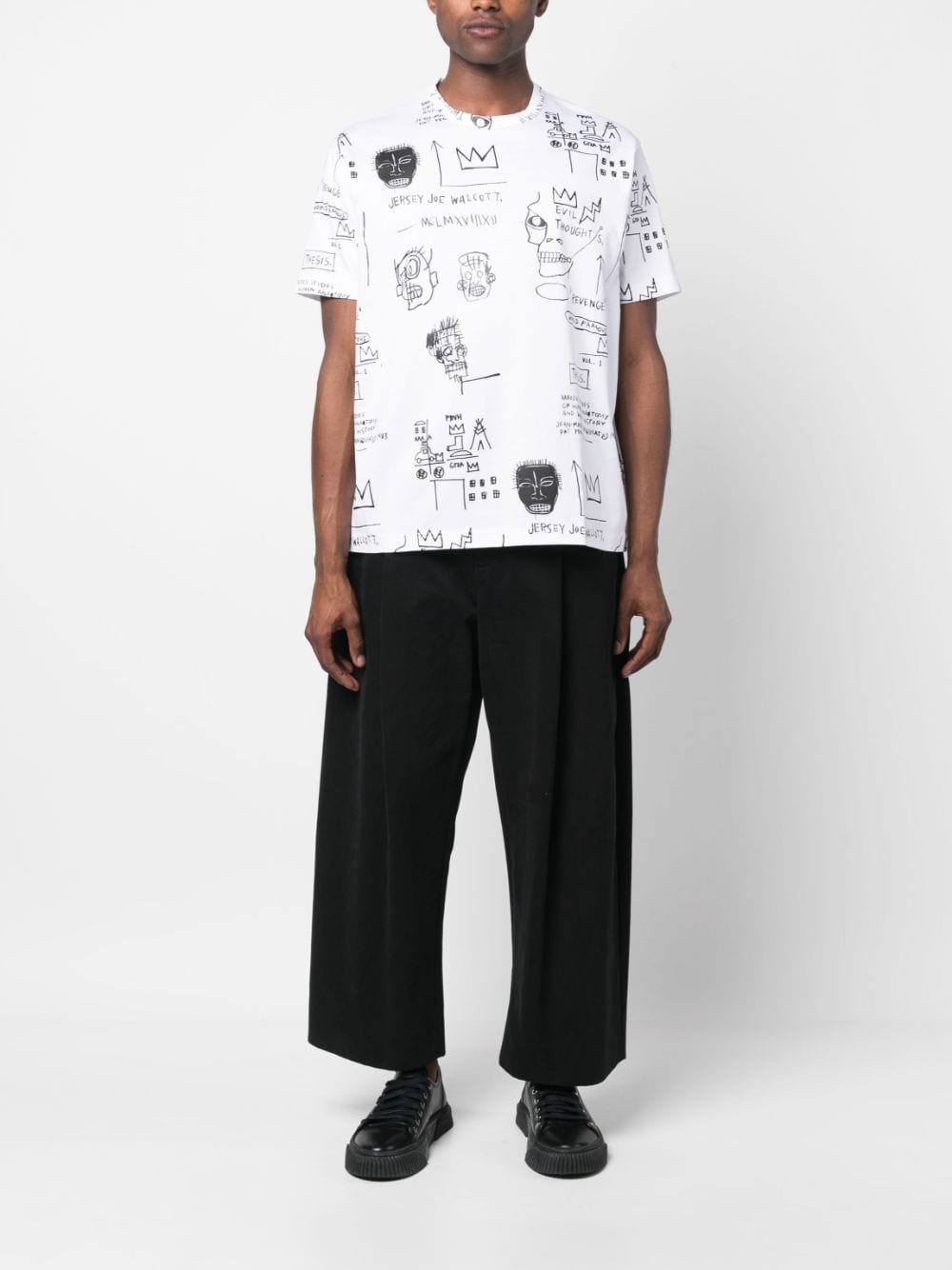 Junya Watanabe T-shirt met ronde hals - Wit