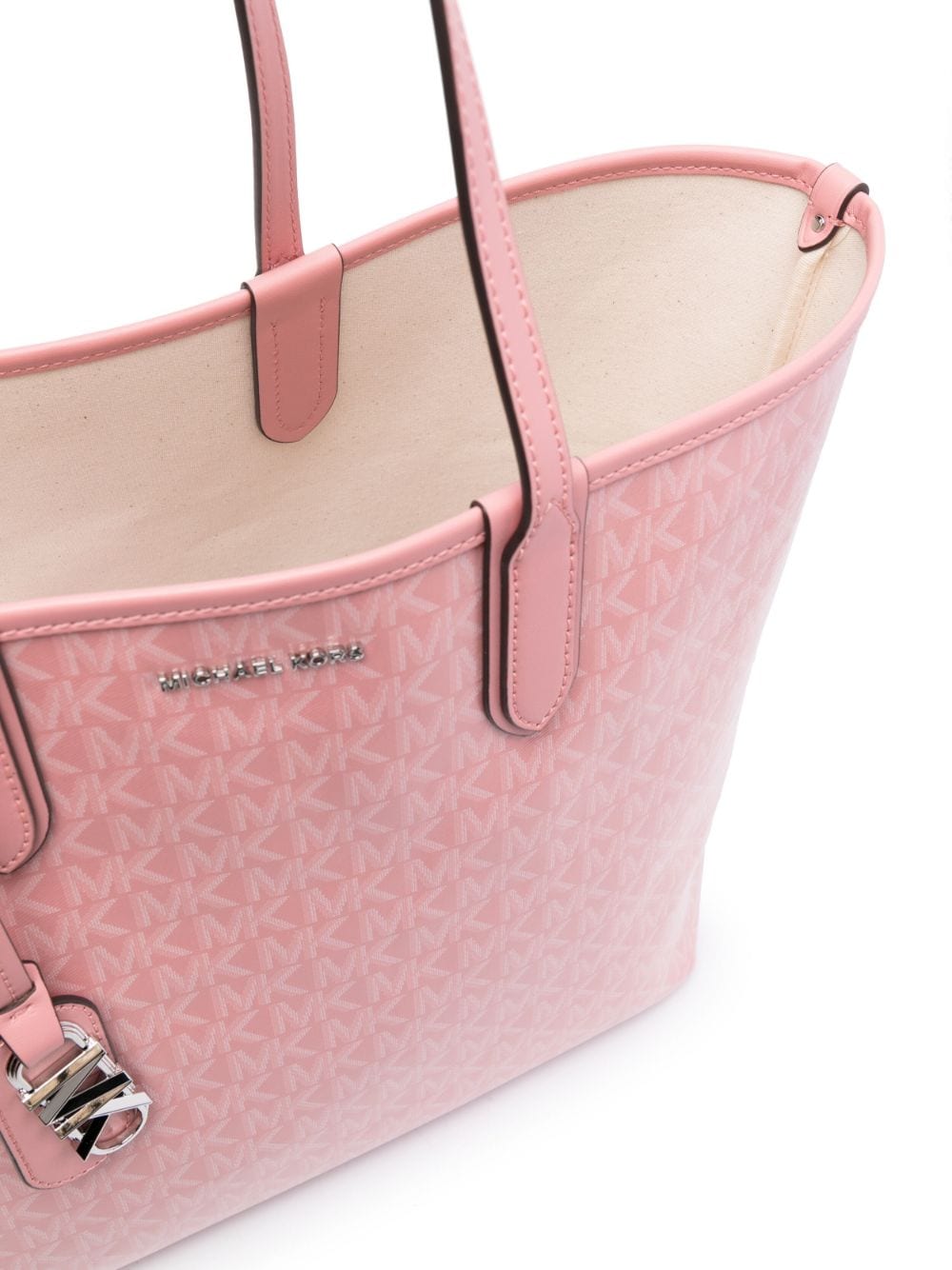 Shop Michael Michael Kors Eliza Monogram-jacquard Tote Bag In Rosa