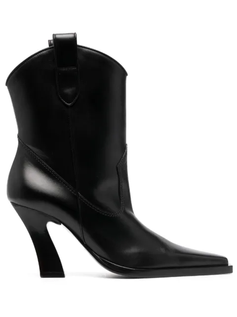 TOM FORD square-toe heeled leather boots