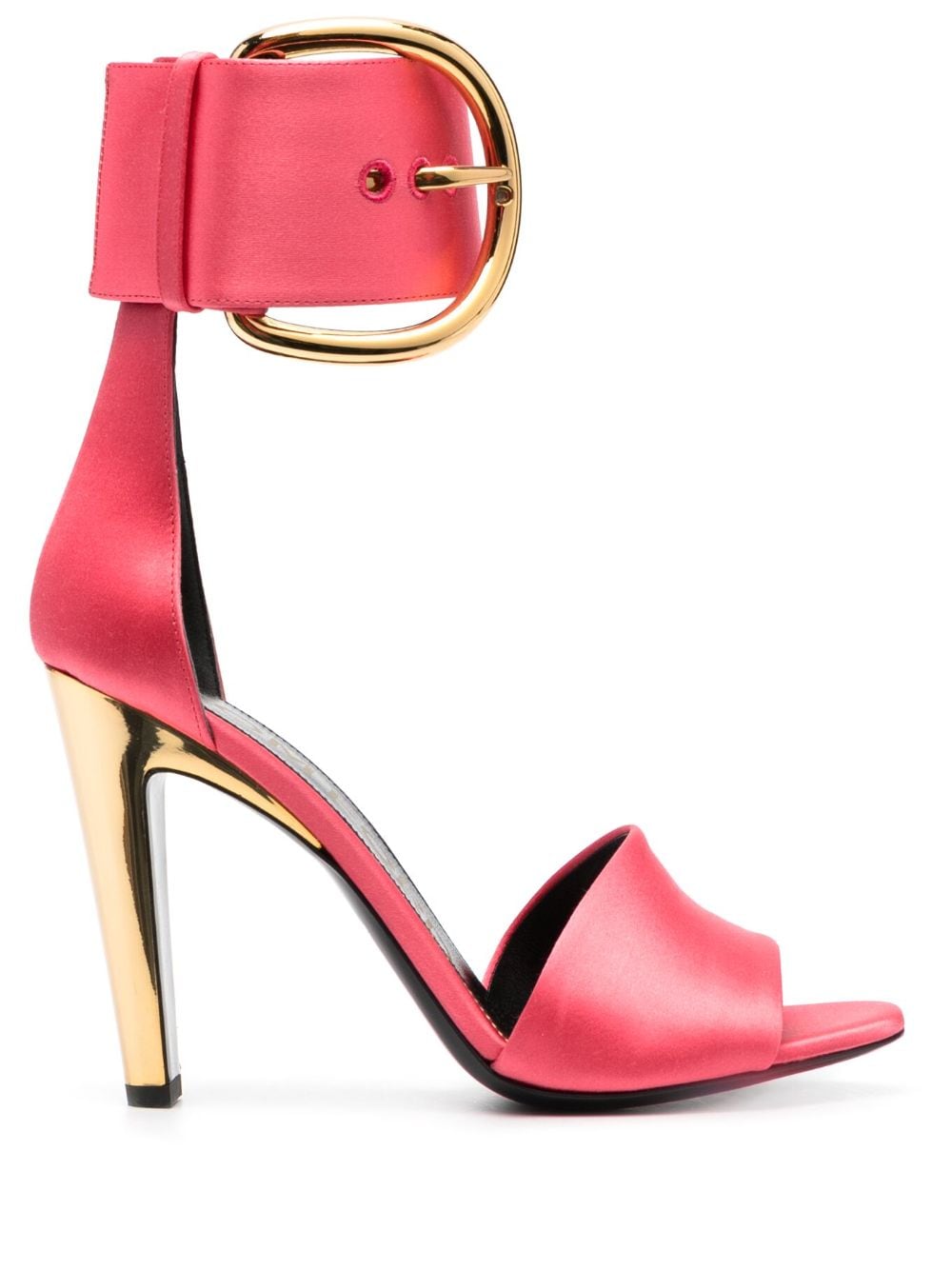 Tom Ford Buckled Satin 105mm Sandals In Rosa
