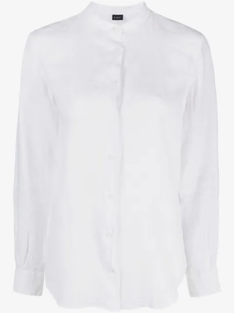 Fay long-sleeve linen shirt