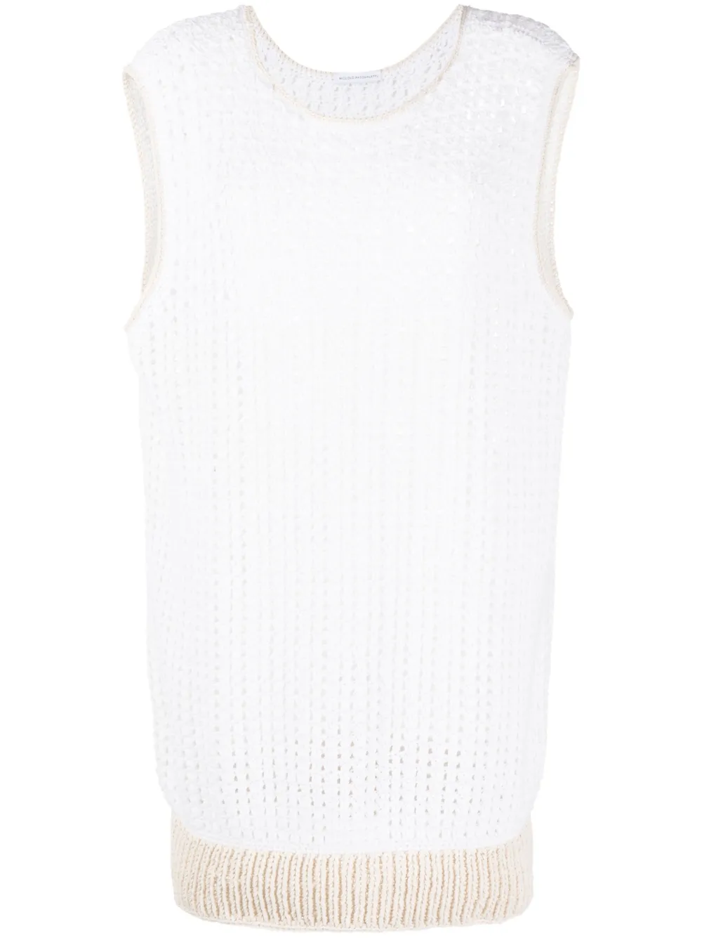Niccolò Pasqualetti Open-knit Cotton Blouse In White