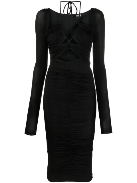 Versace Jeans Couture cut-out lace-up midi dress