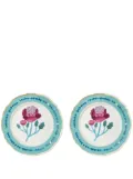 Bitossi Home Botanica porcelain set of two plates - CELESTE