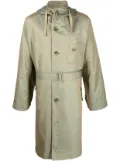 Baracuta metallic-finish trench coat - Green