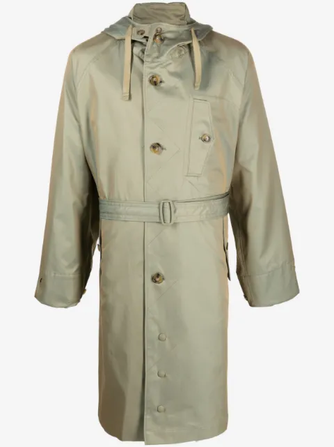 Baracuta metallic-finish trench coat 