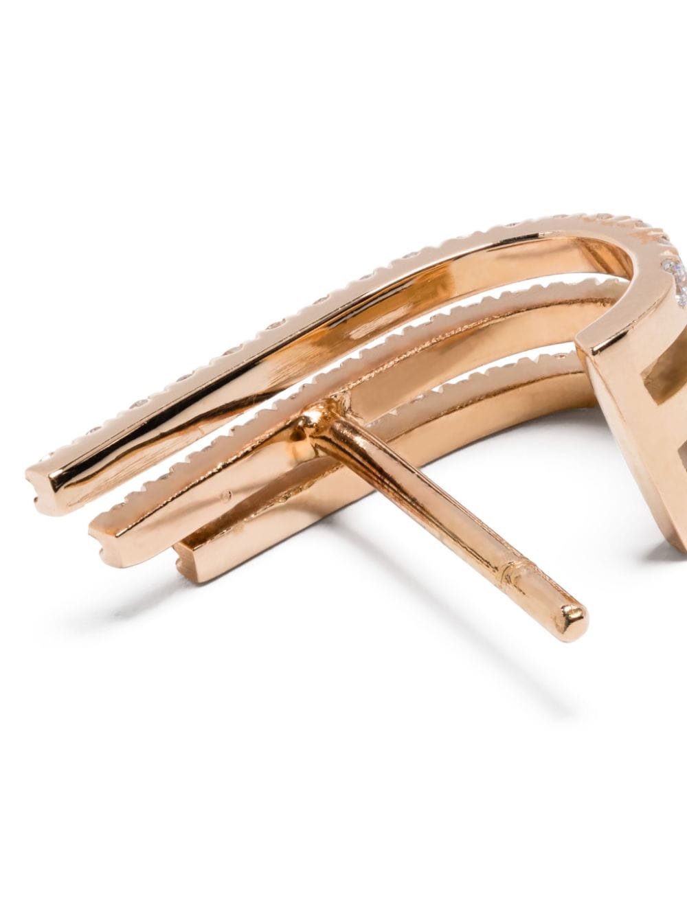 Shop Botier 18kt Rose Gold Kismet Diamond Earring In Pink