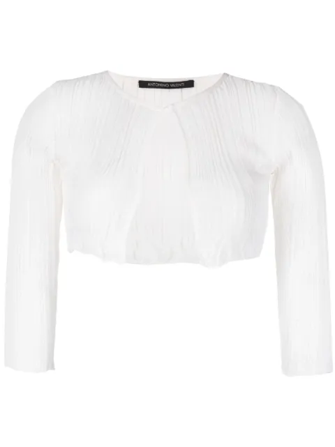 Antonino Valenti knitted silk cropped cardigan