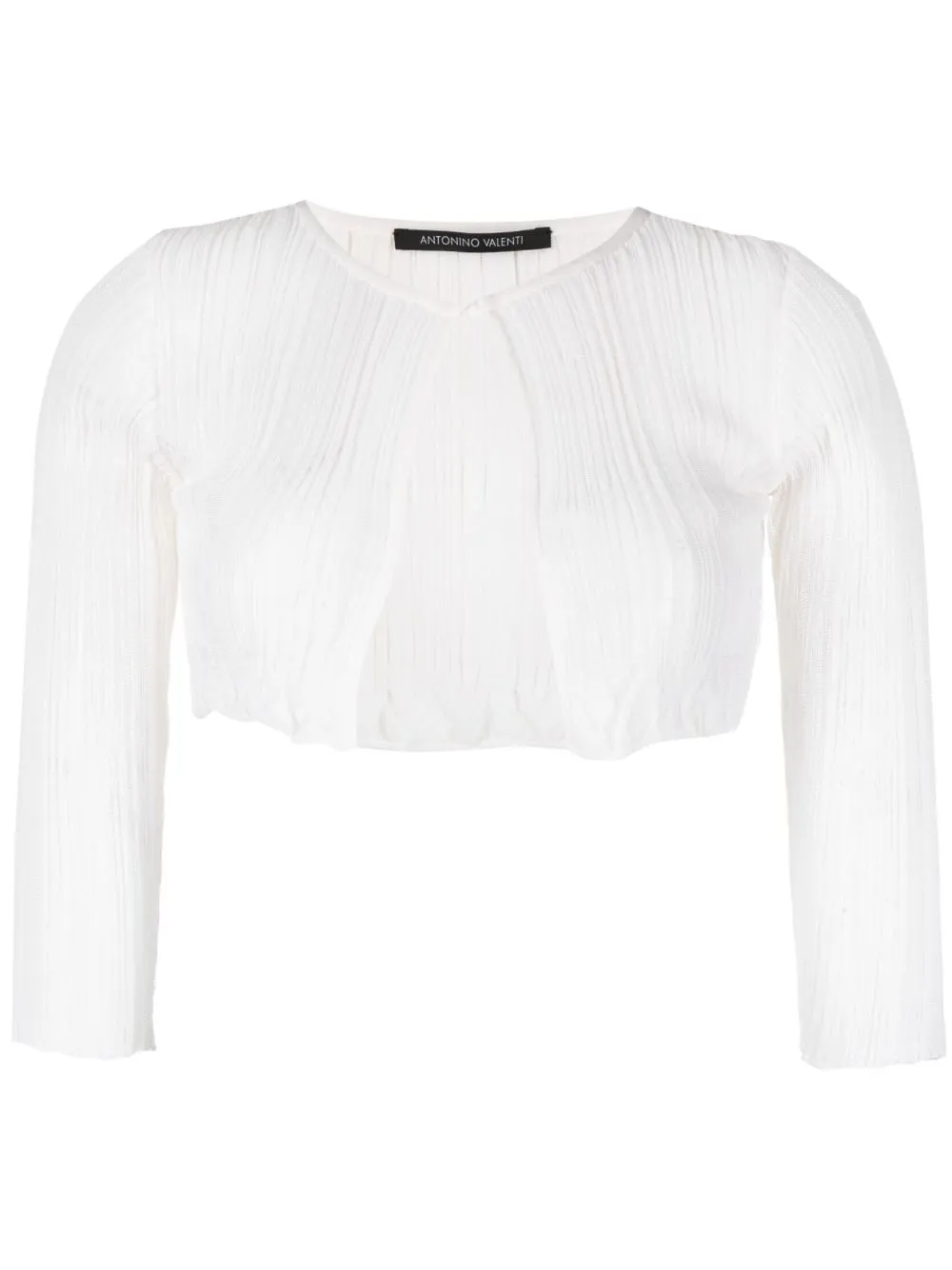 knitted silk cropped cardigan