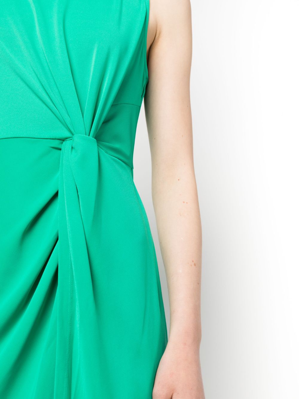 Shop Lauren Ralph Lauren Twist-detailing Sleeveless Mid Dress In Green