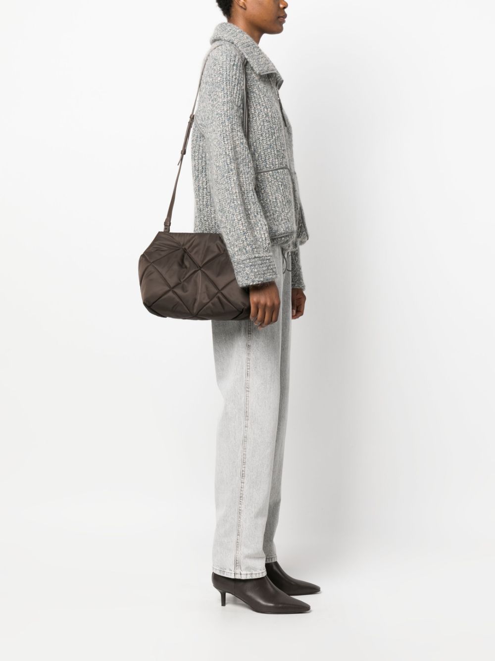 Brunello Cucinelli quilted shoulder bag - Bruin