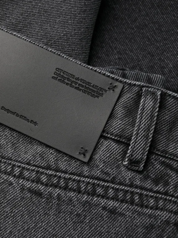 Off-White ルーズフィット ジーンズ | ブラック | FARFETCH JP