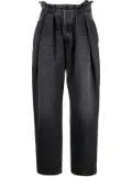 Off-White loose-fit paperbag jeans - Black