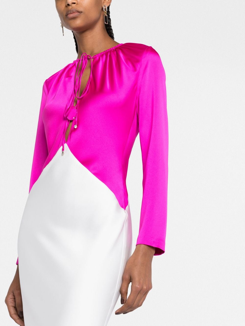 Shop V:pm Atelier Emmy Satin Dress In Pink