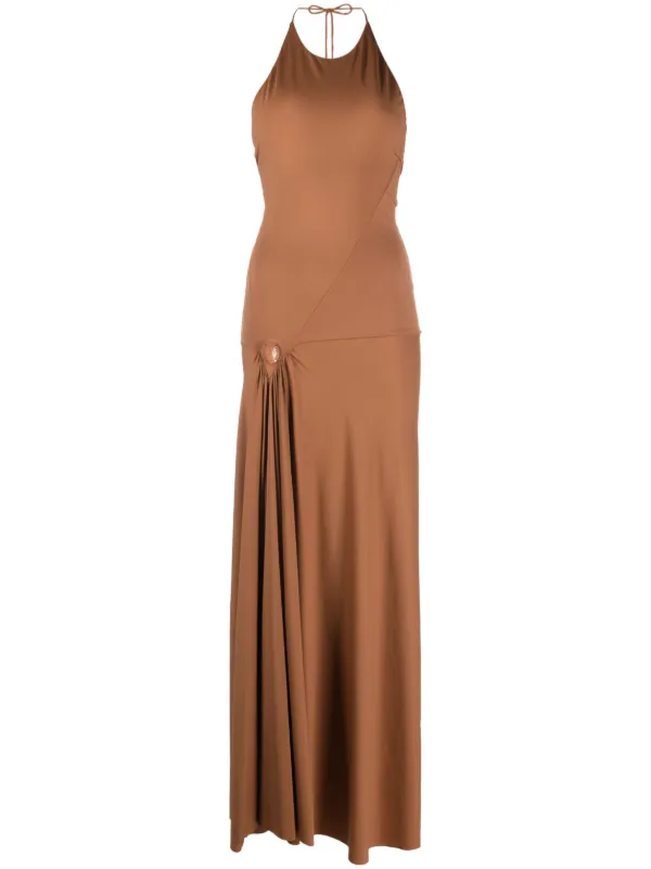 V PM ATELIER Tori Halterneck Gown Farfetch