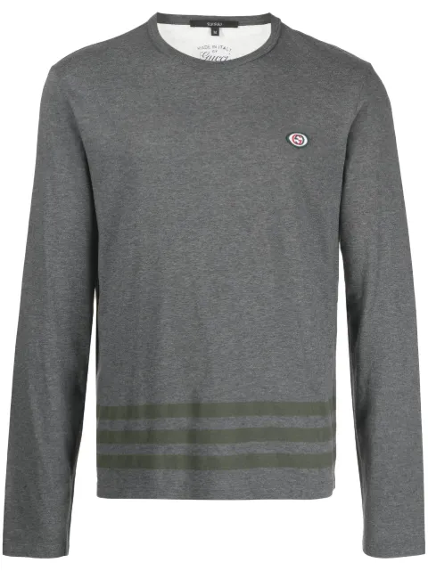 Gucci logo-embroidery long-sleeve T-shirt