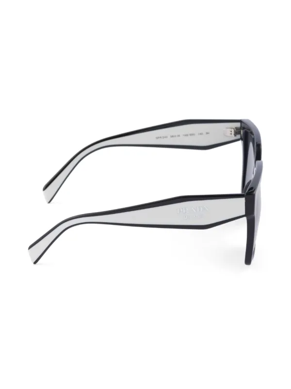 好評 Prada Eyewear オーバーサイズ スクエアサングラス | ブラック 小物