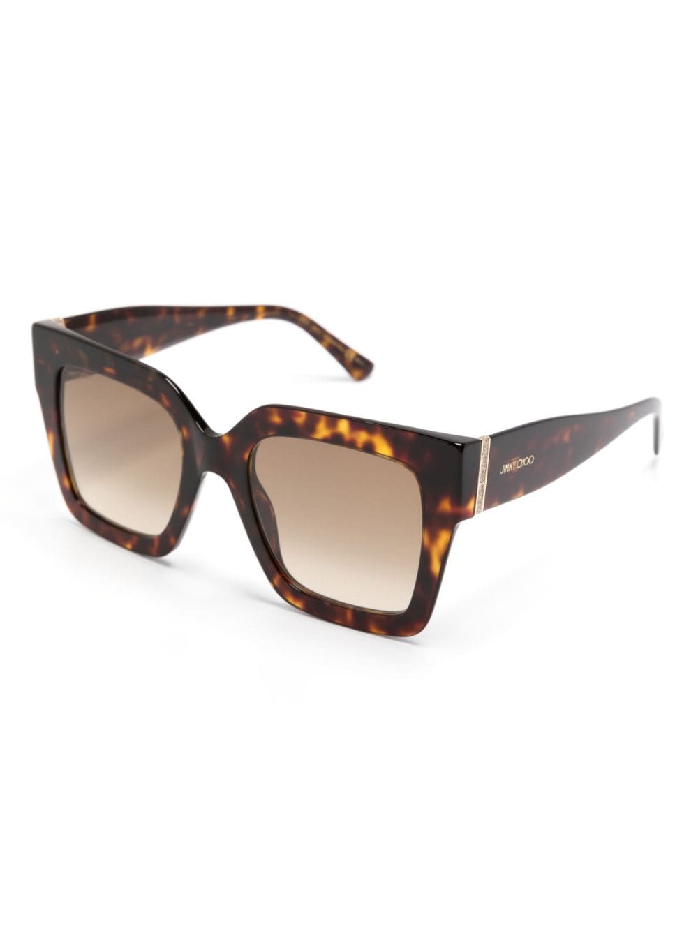 Jimmy Choo Eyewear Zonnebril met vierkant montuur - Bruin