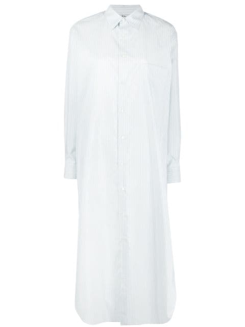 Auralee robe-chemise à rayures 