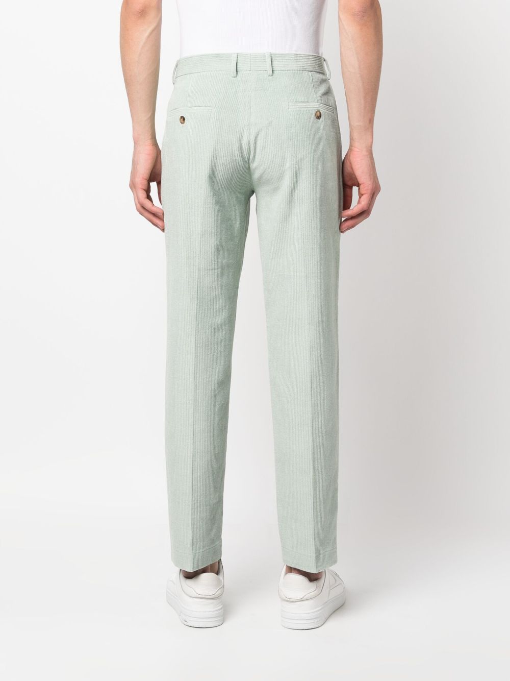 Shop Kidsuper Appliqué Pinstripe Chino Trousers In Grün