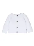 Douuod Kids knitted long-sleeved cardigan - White