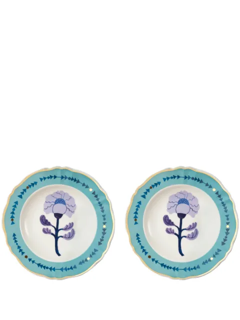Bitossi Home Botanica porcelain set of two plates