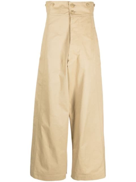 QUIRA - high-waisted wide-leg trousers