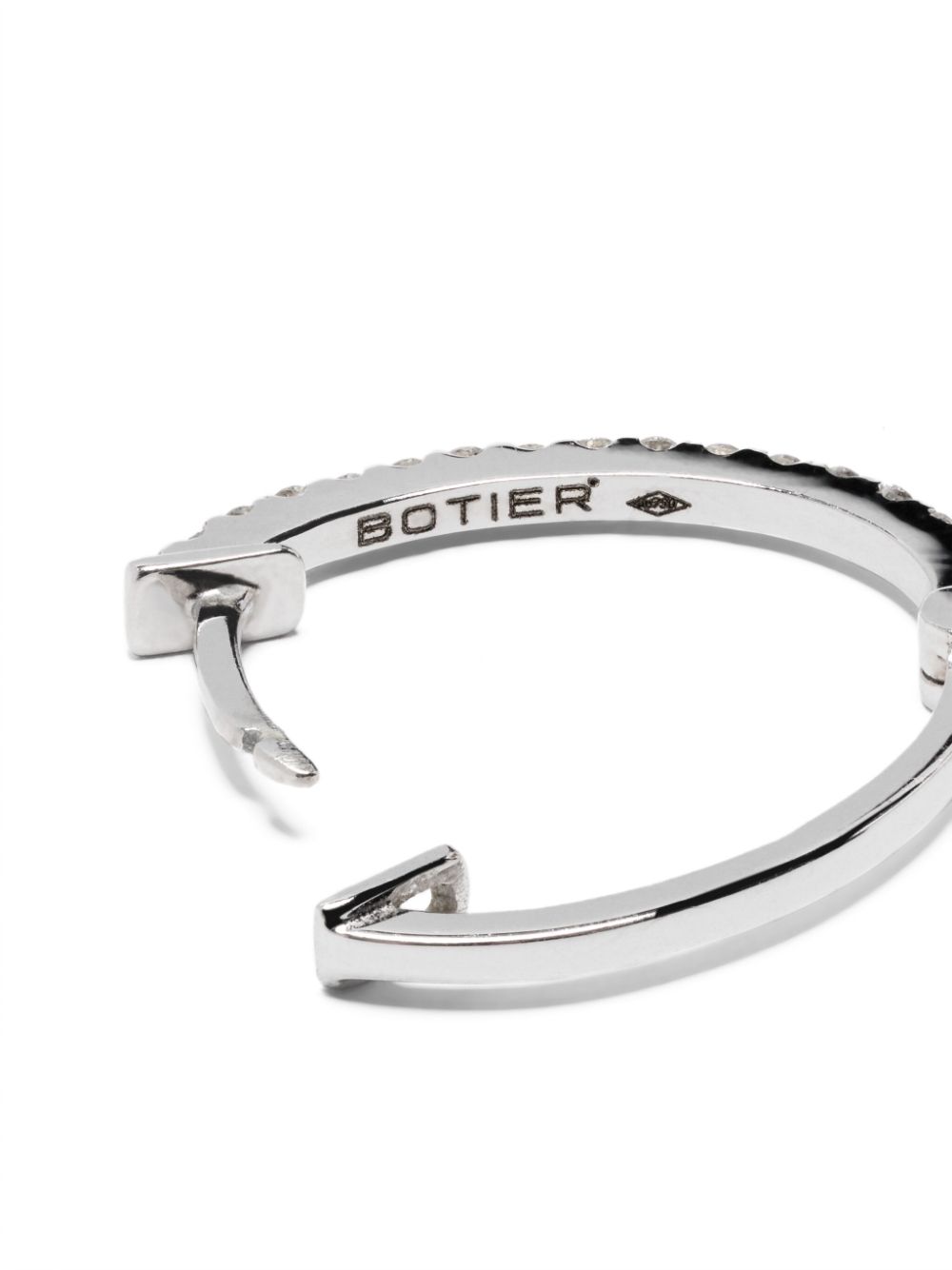 Shop Botier 18kt White Gold Day Single Hoop Earring In Silver