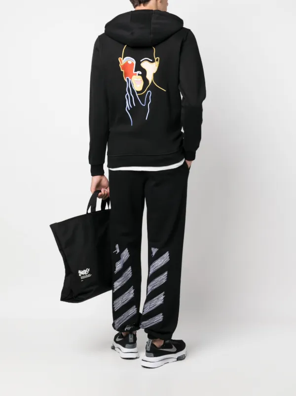 Off-White Diag-print Track Pants | Black | FARFETCH