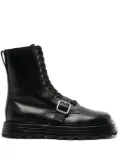 Jil Sander lace-up leather ankle boots - Black