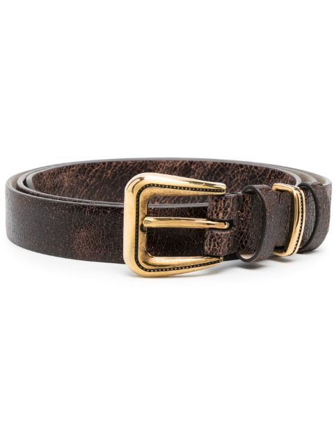 Brunello Cucinelli faded-effect leather belt Women