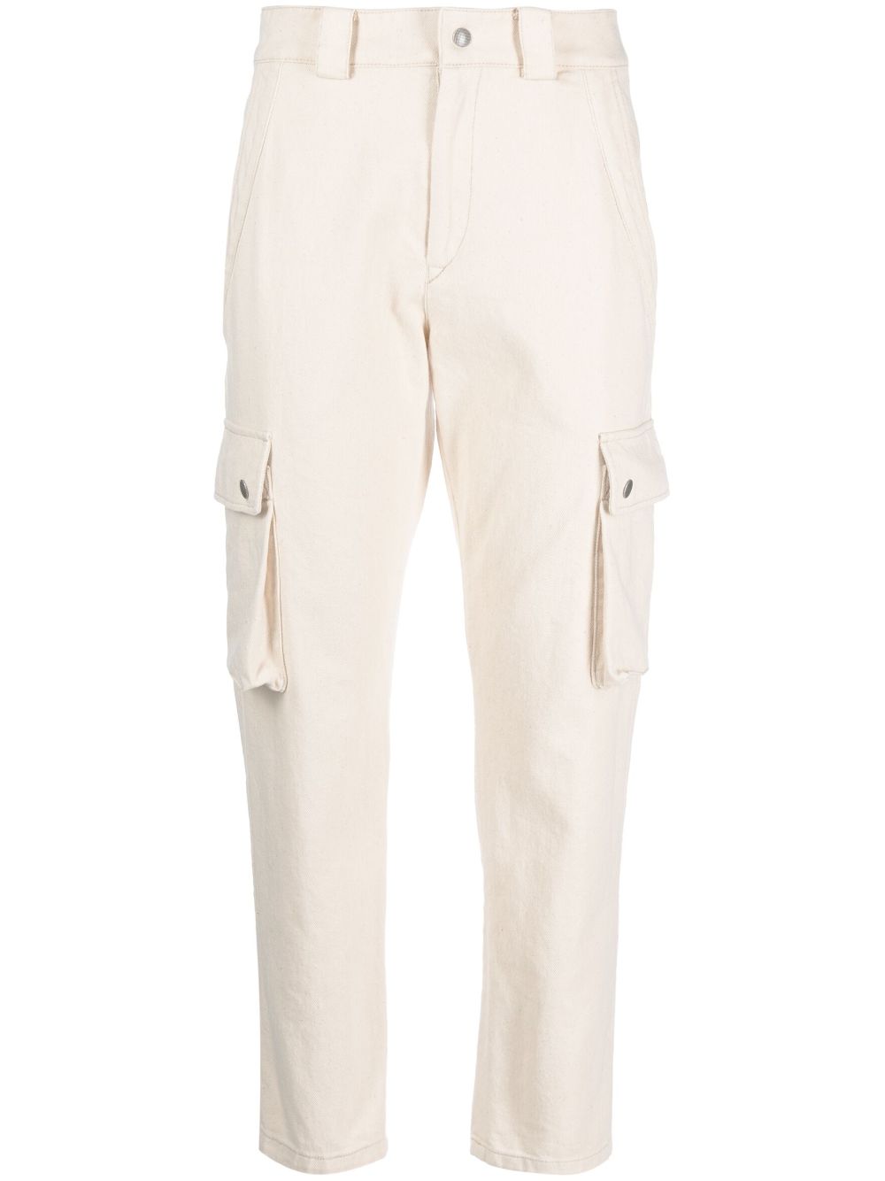 Shop Isabel Marant Low-rise Cropped Cargo Pants In Neutrals