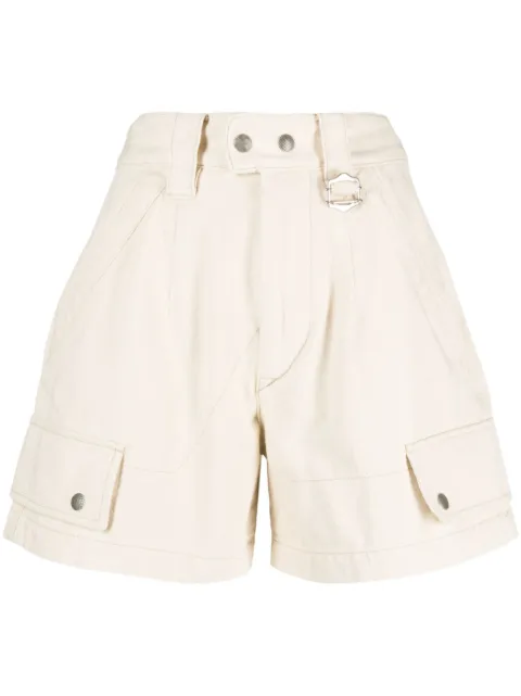 ISABEL MARANT Eliano high-waisted cotton-twill shorts