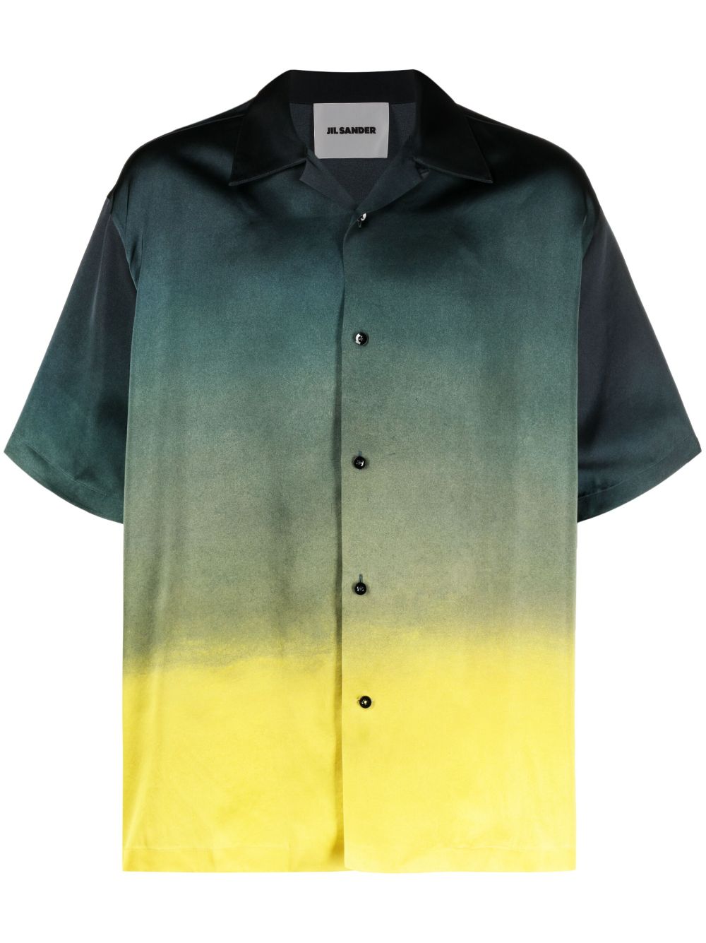 Shop Jil Sander Gradient-effect Short-sleeve Shirt In Grün