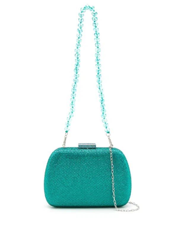 Blue and green clutch bag best sale