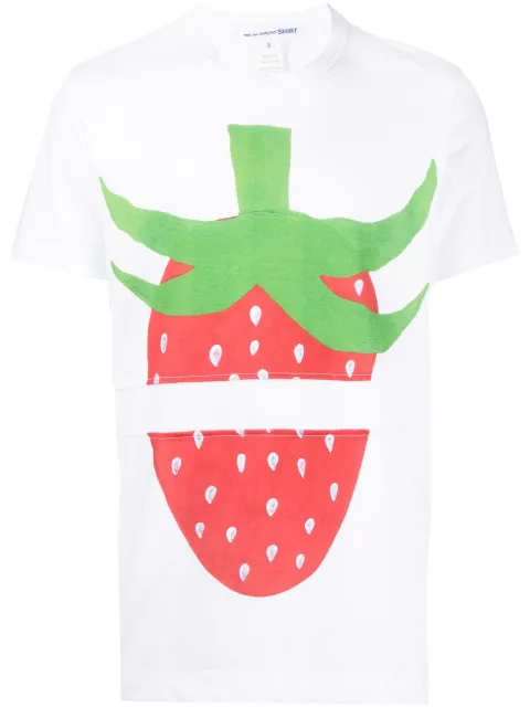 Comme Des Garçons Shirt strawberry-print cotton T-shirt