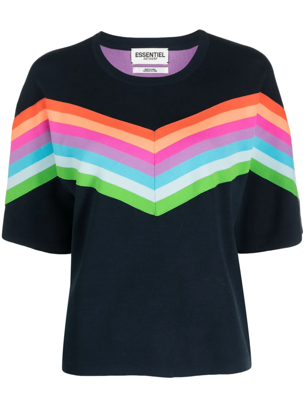 Essentiel Antwerp Dafang rainbow-print T-shirt