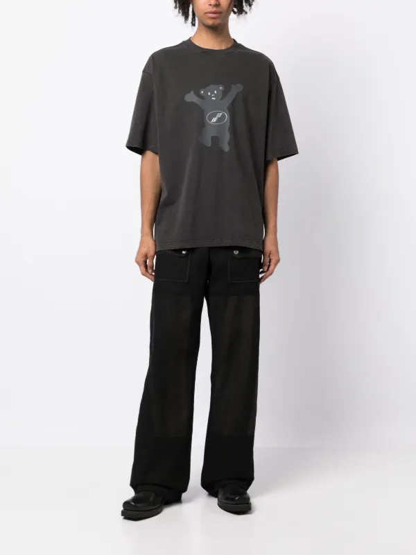 【関税込み】We11done パープル グラフィックロゴ Tシャツ We11done コットン Tシャツ | パープル | FARFETCH JP