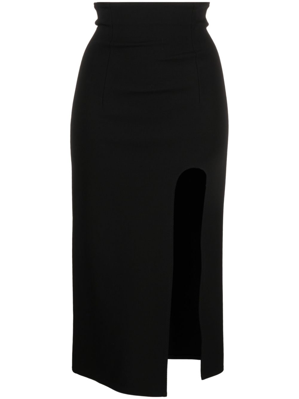 ALESSANDRO VIGILANTE FRONT-SPLIT MIDI SKIRT